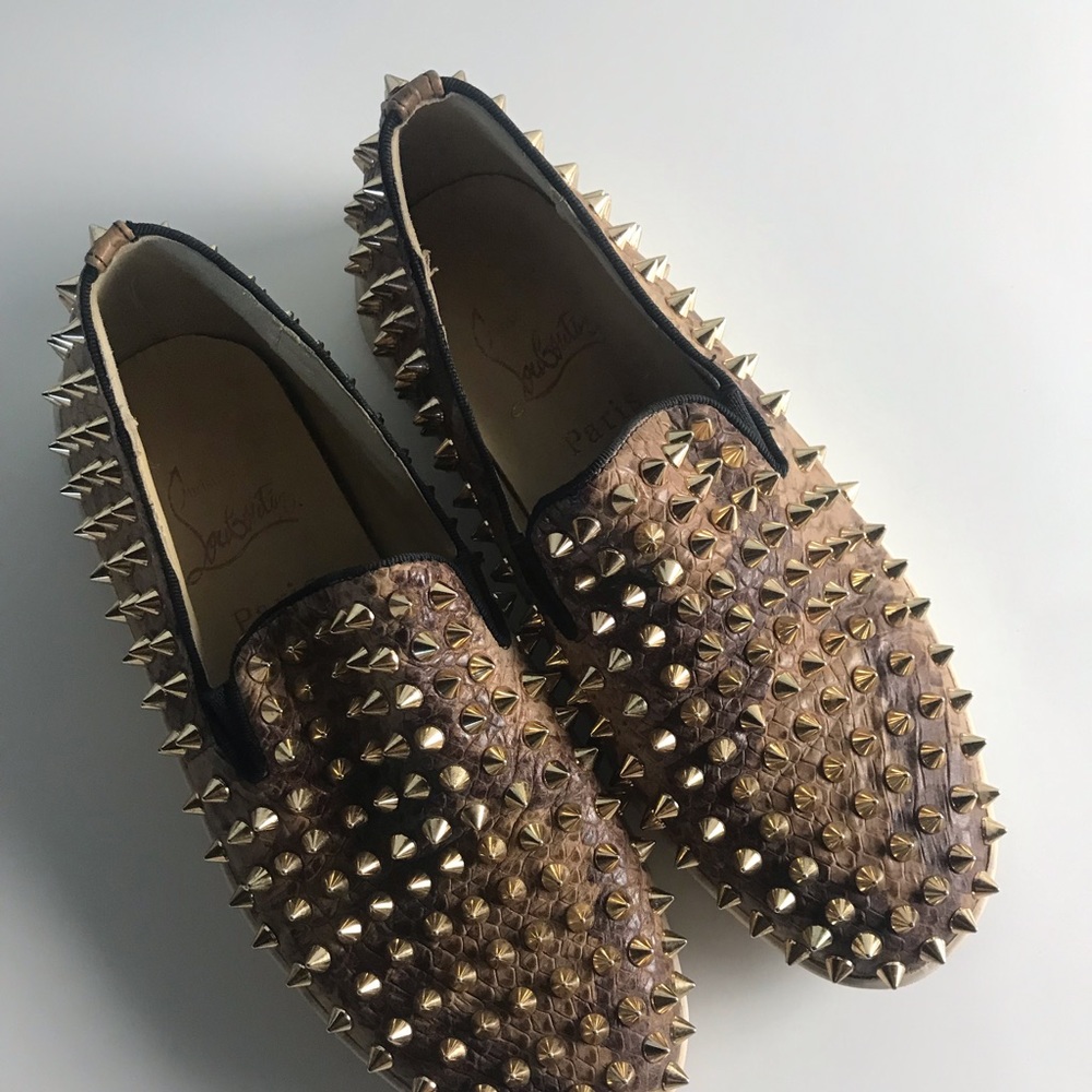 Spiked leopard print sneakers - Picture 1 of 6